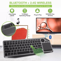 Techly ICTB9801TB tastatūra RF bezvadu + Bluetooth QWERTY US English melna