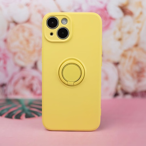 Viedtālruņa apvalks ar pirksta turētāju Samsung Galaxy A14 4G / A14 5G dzeltens