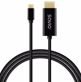 SAVIO CL-190 USB-C to HDMI Cable, 30Hz, 1m, plastic