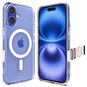 Spigen Ultra Hybrid "T" Magnētiskais iPhone 16 viedtālruņa apvalks - Balts