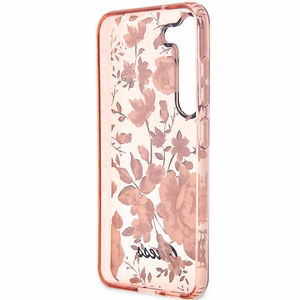 Guess GUHCS23MHCFWSP S23+ S916 rozā/rozā cietais apvalks Flower Collection