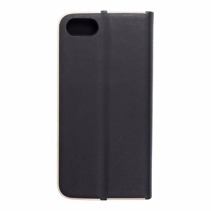 LUNA Book Gold viedtālruņa apvalks APPLE IPHONE 7 / 8 / SE 2020 / SE 2022 melns