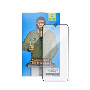 5D Mr. Monkey Aizsargstikls - Apple iPhone 15 Pro melns (Strong HD)