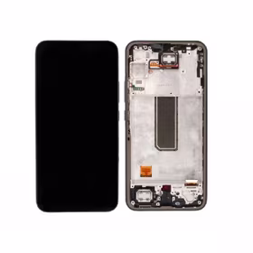 LCD displejs saderīgs ar Samsung A346 A34 5G ar rāmi / Graphite / HQ