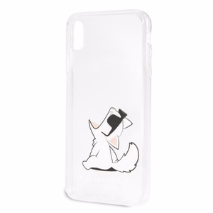 Karl Lagerfeld Choupette Fun iPhone Xs Max viedtālruņa apvalks - caurspīdīgs
