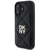 DKNY putuots Stack logotips apvalks iPhone 16 - melns