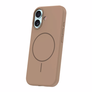 Silicone Thin Mag case for iPhone 17 6,3" brown