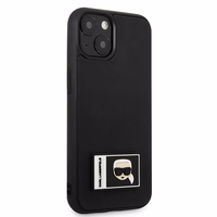 Viedtālruņa apvalks Karl Lagerfeld KLHCP13S3DKPK iPhone 13 mini 5,4\" melns / melns ciets apvalks Ikonik Patch
