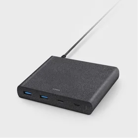 HUB Uniq Surge LITHOS Collective 90W 2xUSB-A QC 3.0 / 2xUSB-C PD 3.0 - melns