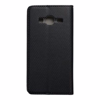 Viedtālruņa apvalks (m) grāmatas stila SAMSUNG J3/J3 2016 melnais