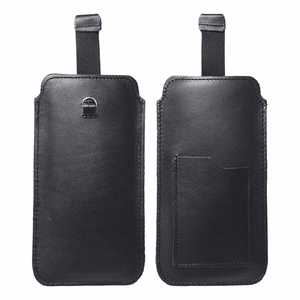 ROYAL - Leather universal blet pocket / black - Size L - IPHONE 6 / 7 / 8