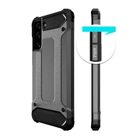 Hybrid Armor viedtālruņa apvalks Samsung Galaxy S23+ bruņu hibrīda apvalks melns