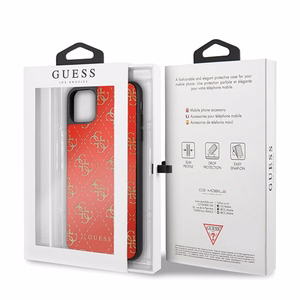 Guess GUHCN654GGPRE iPhone 11 Pro Max red/red hard case 4G Double Layer Glitter