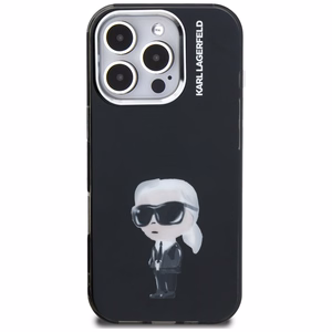 Karl Lagerfeld IML Aquarelle Karl & Logo MagSafe macins iPhone 16 Pro - melns