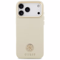 Guess Grained Strass Logo MagSafe viedtālruņa apvalks iPhone 17 Pro Max - beige