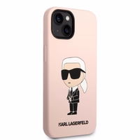 Karl Lagerfeld KLHMP14MSNIKBCP iPhone 14 Plus 6.7" Rozā/rozā kietais apvalks Silikona Ikoniskais Magnētiskais