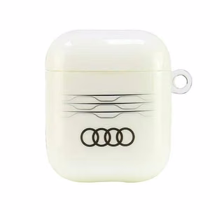 Audi IML ģeometrisks raksts AirPods 1 / 2 apvalks - balts