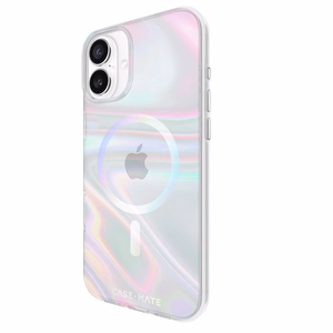 Case-Mate Soap Bubble MagSafe vāciņš ierīcei iPhone 16 Plus, zaigojošs