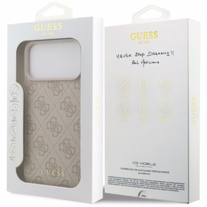 Guess 4G Classic maciņš modelim iPhone 17 Pro Max / 18 Pro Max – krāsa: rozā