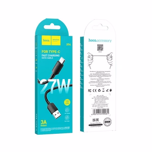 Cable USB A to USB C Hoco PD 2,4A 27W 1 m X96 black
