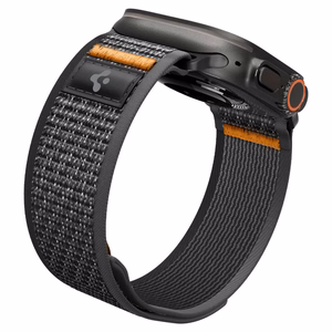 Spigen Athlex Air 2 siksniņa Apple Watch 8 / 9 / 10 / 11 / SE / Ultra (44 / 45 / 46 / 49 mm) melna / oranža