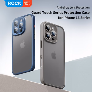 Rock Guard Touch Matte Series viedtālruņa apvalks Iphone 16 Pro Max pelēks