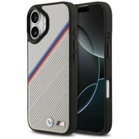 BMW M Tricolor Metal Logo MagSafe viedtālruņa apvalks iPhone 17 - pelēks
