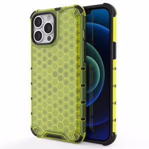 Honeycomb Case bruņu vāks ar TPU buferi iPhone 13 Pro Max zaļš
