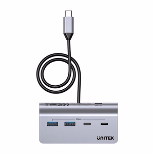 UNITEK alumīnija USB-C sadalītājs 2x USB-A 2x USB-C 5Gbps