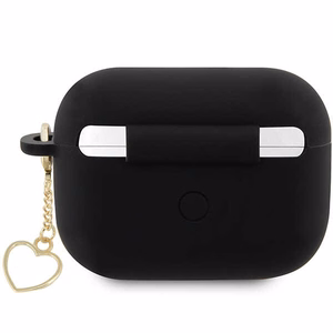 Guess GUAP2LSCHSK AirPods Pro 2 чехол чёрный/чёрный Silicone Charm Heart Collection
