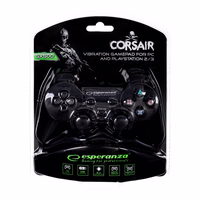 Esperanza EG106 Gaming Controller Joystick PC,Playstation 2,Playstation 3 Analogue / Digital USB 2.0 melns