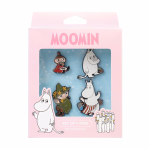 Moomins 4 piespraužu komplekts apģērbam vai mugursomai