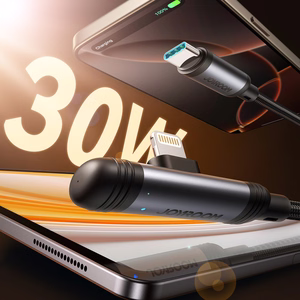 Joyroom S-A56 EnjoyX sērijas 90° USB-C - Lightning kabelis 30W 1.2m - melns