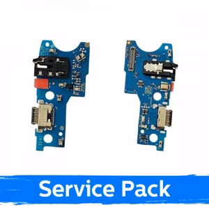 Charging Port Saderīgs ar Samsung A145 A14 ar Flex / Plata (Service Pack)