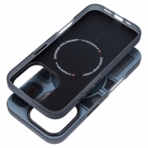 Viedtālruņa apvalks FORCELL F-PROTECT Levels ar divslāņu 4D tehnoloģiju, militārā triecientesta sertifikātu, saderīgs ar MagSafe, paredzēts IPHONE 16 PRO MAX pelēks