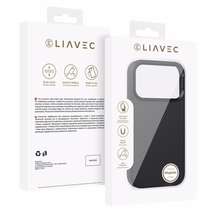 Liavec Carbon Core vāciņš, paredzēts iPhone 18 Pro/17 Pro