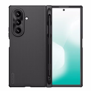 Nillkin Super Frosted Shield Fold viedtālruņa apvalks priekš Samsung Galaxy Z Fold 7 ar S Pen Space - melns