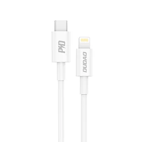 Dudao L6X USB-C - Lightning PD 20W 1m kabelis - balts