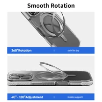 Rock Rotating Stand Crystal Series Magnētiskais Iphone 16 melns