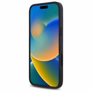 Guess GUHMP16SP4ROPEMCK iPhone 16 6.1" melns/melns cietais apvalks 4G Ziedu Druka Magnētiskais