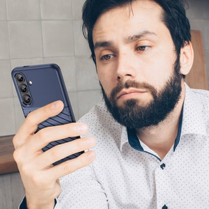 Pērkona apvalks Samsung Galaxy S25+ silikona bruņu vāks - zils