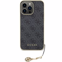Guess 4G Charms Collection Viedtālruņa apvalks iPhone 15 Pro Max - pelēks