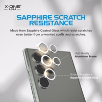 X-ONE Sapphire Kameras Aizsargs - Samsung Galaxy S23/S23 Plus - sudrabains