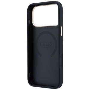 Guess Peony 4G Small Logo MagSafe maciņš iPhone 17 Pro Max / 18 Pro Max, melns