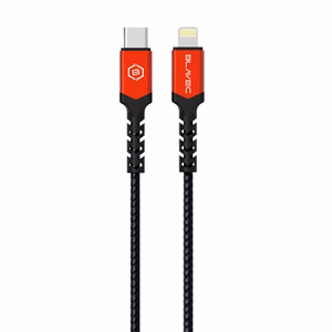 Kabelis Blavec Cable Raptor pīts - Type-C uz Lightning - PD 20W 2,4A 0,25 m Apple CarPlay (CRA-CL24BR025) melns-sarkans