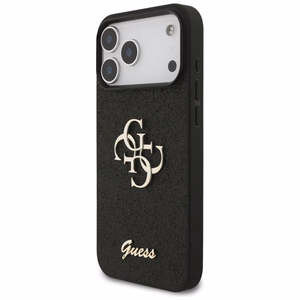 Guess Fixed Glitter Big 4G чехол для iPhone 17 Pro Max - чёрный