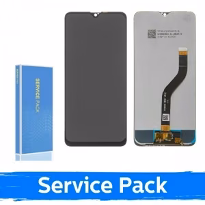 LCD displejs saderīgs ar Samsung A207 A20s melns (Service Pack / Aftermarket)(NF versija)