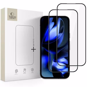 Tech-Protect Glass Fit+ 2 gabali rūdīta stikla komplekts priekš Google Pixel 9A / 20A - Melns