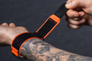Strap to Apple Watch Forcell F-Design FA05 nylon hook-and-loop 42 / 44 / 45 / 49 mm orange