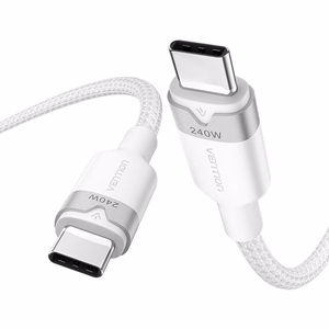 Vention USB-C uz USB-C 2.0 PD 3.1 5A 240W 2 m balts kabelis
